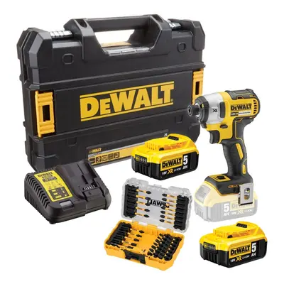 Dewalt DCF887P2 18V XR G2 Brushless Speed Impact Driver - x 5.0ah + 31pc Set