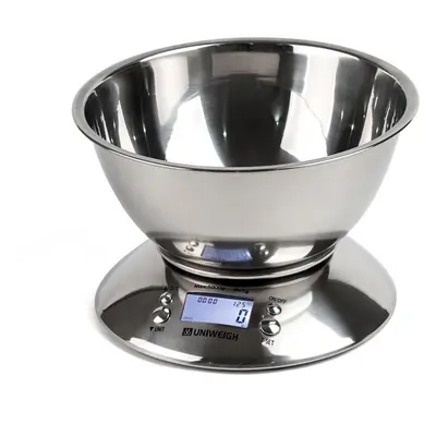 (Silver, 5Kg) Digital Kitchen Scale High Accuracy 11lb/5kg Food Scale with Removable Bowl Room T