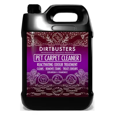 Dirtbusters Pet Carpet Cleaner Shampoo, Cleaning Solution For Odour, Urine & Stains, Geranium & 