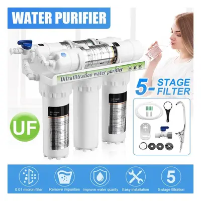 3+2 White Stage Reverse Osmosis Home Faucet Tap Water Filter System Purifier