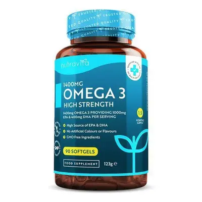 Omega Fish Oil 2000Mg - Providing 1000Mg EPA & 400Mg DHA - Brain Heart Vision