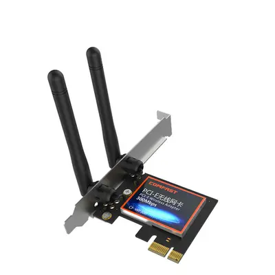 300Mbps 2.4GHz PCIE WiFi Wireless Networking Adapter LAN Card for Desktop Computer