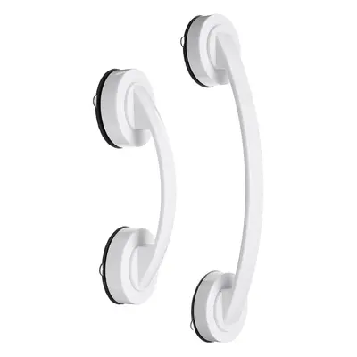 (White, L) Bath Safety Handle Suction Cup Grip Shower Tub Grab Bar Handle Support Rail