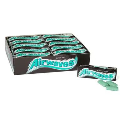 Airwaves Chewing Gum, Sugar free, Black Mint Menthol, Packs of Pieces