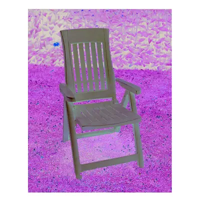 (Anthracite 1) Outdoor Foldable Plastic Garden Chair Patio Furniture With Adjustable Back