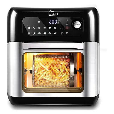 (10L-Touch Screen Air Fryer Oven, Black, Stainless Steel) , Uten 10L Digital Air Fryer Oven, Sma