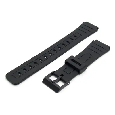 Replacement Watch Strap 18mm Black Resin to fit Casio F91, F105, F94