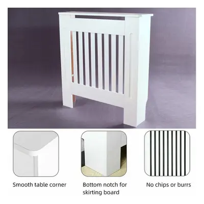 (S:82x78x19cm ) Radiator Cover Cabinet Slat Grill Modern Design Decoration Home Vertical Bar Sty