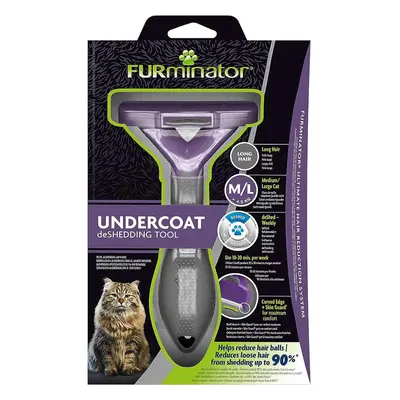 FURminator Undercoat deShedding Tool for Medium/Large Long Hair Cats Over 4.5 kg