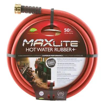 Swan Products CELSGHW58050 Element MAXLite Hot Water Rubber+ Hose with Crush Proof Couplings 50'