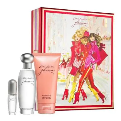 Pleasures Pcs Set For Women: 1.7 Eau De Parfum Spray + 2.5 Body Lotion + 0.14 Eau De Parfum Spra