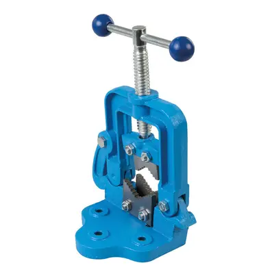 12mm 60mm Hinged Pipe Vice Workbench / Desk Grip Cutting Clamp Powerful Jaws