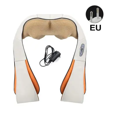 (EU plug) U Shape Kneading Shiatsu Infrared Heated Kneading Car/home Massagem Cervical Back Neck