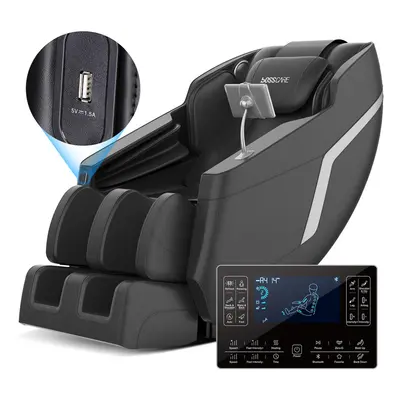 Zero Gravity Back Heated Full Body Massage Chair with Touch Screen,Black