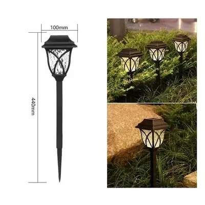 (yellow-8pcs) 8pcs Solar Yard Lights Bright Lawn Lights Outdoor Waterproof Led Solar Pathway Lig