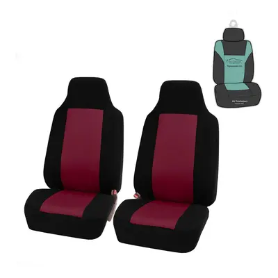 FH Group Automotive Car Seat Covers Burgundy Interior Front Seats Only