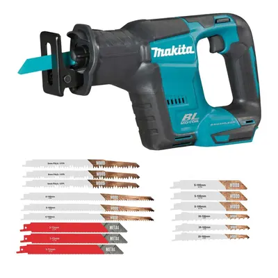 Makita DJR188Z 18v LXT Brushless Compact Reciprocating Saw Bare Tool + Blades