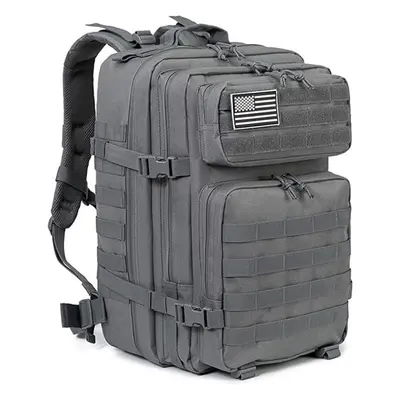 (gray) 45l Military Tactical Backpacks Molle Army Assault Outdoor Pack Day Bug Out Bag Travel Gy