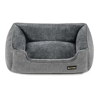 FEANDREA Dog Bed, Pet Bed, Dog Sofa with Removable Washable Cover, for Medium Dogs, x x cm, Grey