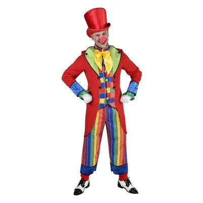 (L) Deluxe Circus Clown Costume - Red / Multi