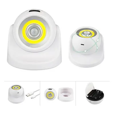 (USB rechargeable type) Battery Powered / USB Rechargeable Degree Rotation COB PIR Motion Sensor