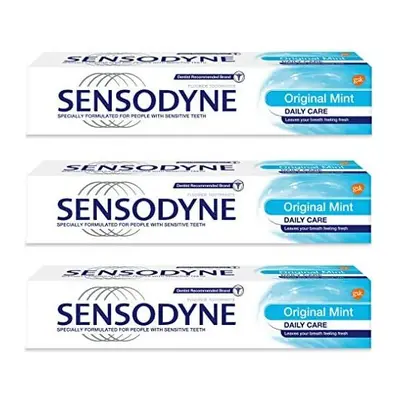 Sensodyne Daily Care Original Fluoride Toothpaste, 75ml (Pack of 3)