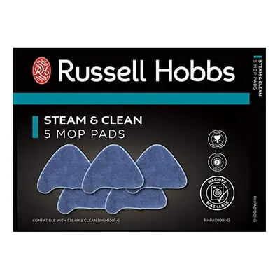 Russell Hobbs Replacement Steam Mop Pads for RHSM1001-G Steam & Clean Mop, Pack of 5, RHPAD1001-