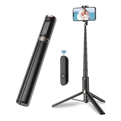 60" Cell Phone Selfie Stick Tripod,Smartphone Tripod Stand All-in-1 with Integrated Wireless Rem