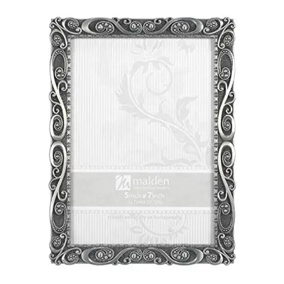 International Designs Morgan Pewter Metal Picture Frame, 5x7, Silver