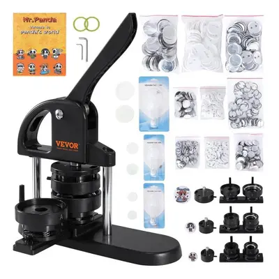 Vevor SL253258MM300D5JWV0 3-in-1 Button Maker Machine with Panda Magic Book, Black & Orange