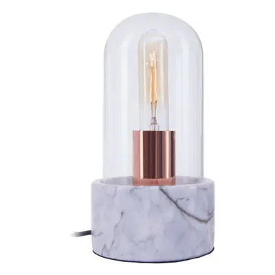 Premier Housewares Lamonte Grey Marble Base/EU Plug Bell Lamp