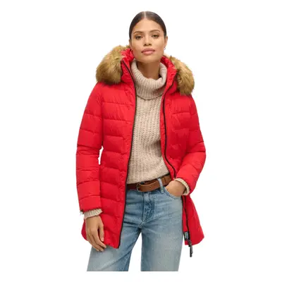 Superdry Arctic Tall Puffer Coat - High Risk Red