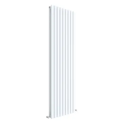 Square Vertical Double Panel Radiator - 1800mm x 528mm - BTU - Satin White