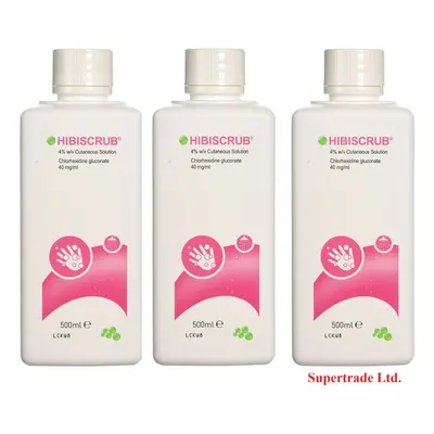 Hibiscrub Skin Wash - Antimicrobal Skin Cleanser - 500ml X