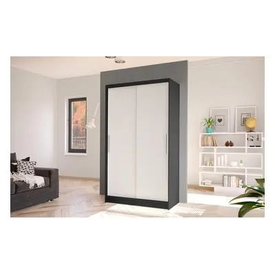 (Black / White ) Easy Costa I Sliding Door Wardrobe 100cm