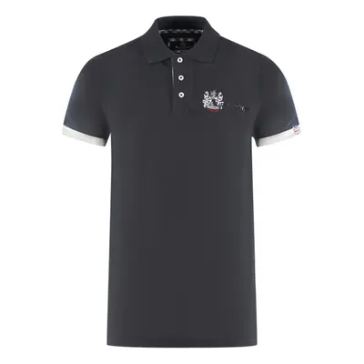 (S) Aquascutum London Aldis Black Polo Shirt