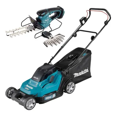 Makita DLM432Z Twin 18v / 36v LXT Cordless 43cm Lawn Mower + Grass Hedge Trimmer