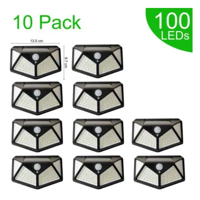 (black, PCS) 1-12pcs Led Solar Power Wall Light 3mode Motion Sensor Waterproof Lamp Outdoor Sola