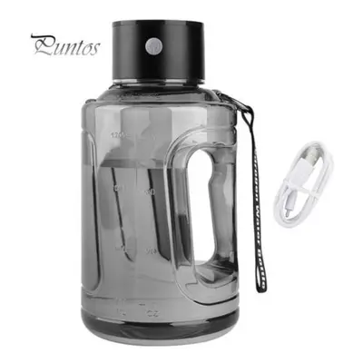 (grey) 1500ml Large Capacity Hydrogen Water Bottle Generator Ionizer Machine For Travel And Fitn