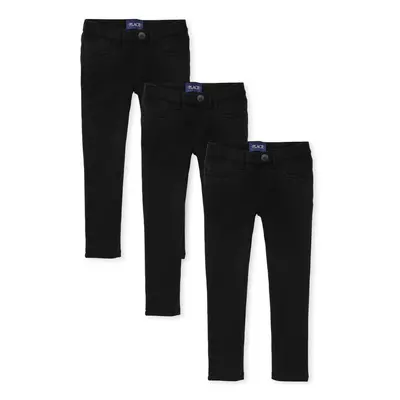 The Children's Place girls Ponte Knit Pull on Jeggings Pants Black Pack 7 US