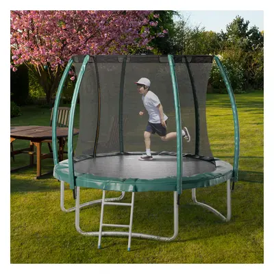 8FT Outdoor Enclosure Trampoline with Ladder