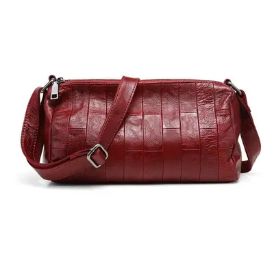 (wine red) Luxury Soft Genuine Leather Handbags Women Bags Designer Retro Ladies Satchel Cross B