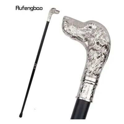 (as the picture) White Loyal Dog Head Walking Cane Fashion Decorative Walking Stick Gentleman El