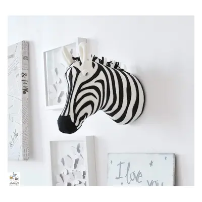 (Zebra) Soft Safari Animal Wall Mount Bedroom Decor