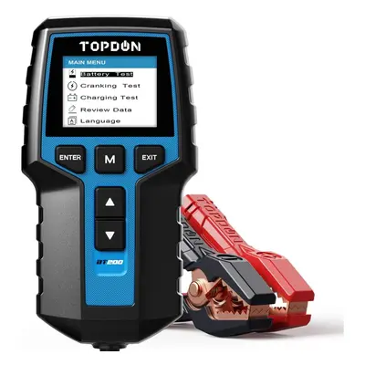 TOPDON BT200 Car Battery Tester 12V 24V Load Tester, 100-2000CCA Automotive Alternator Charging 