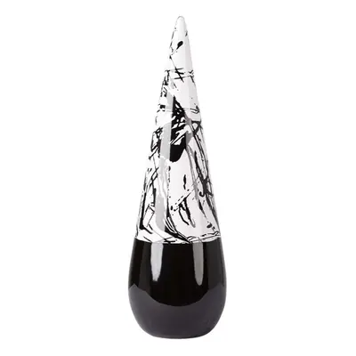 40cm Black And White Splash Cone Decoration Ceramic Tabletop Ornament Home Art