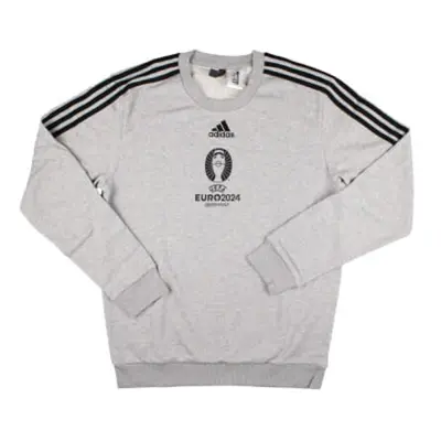 (XL) adidas Euro Official Emblem Crew Sweat (Grey)