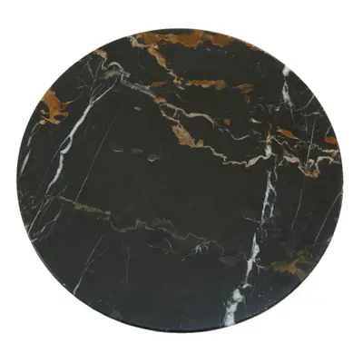 Premier Housewares Black and Gold Marble Round Chopping Board