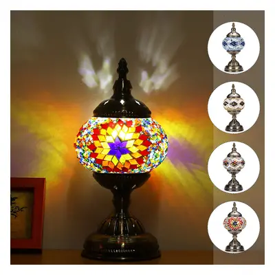 E27 Handmade Retro Turkish Moroccan Romantic Table Lamp Home Bar Fixture Decor