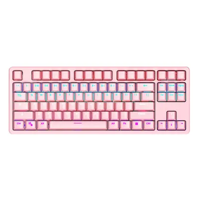 (Pink) ABS Keycaps Mehcanical Keyboard Keys RGB TKL Gaming Keyboard Removable Upper Cover For Of